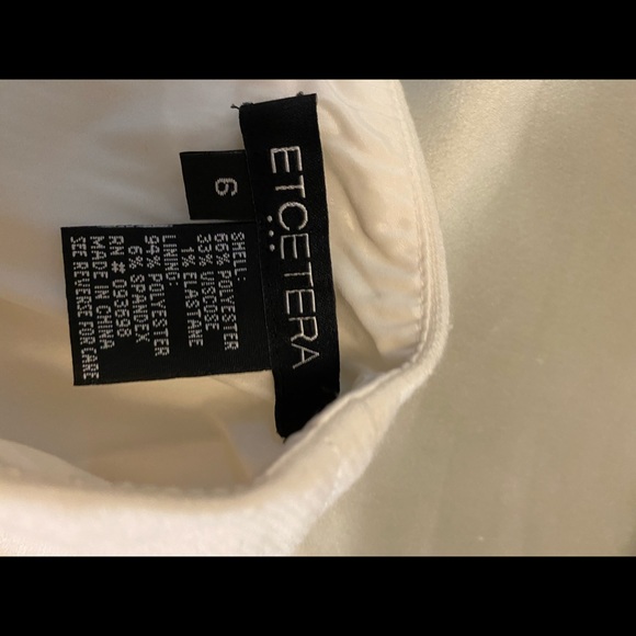 Etc. Textured cream pencil skirt - Picture 4 of 5